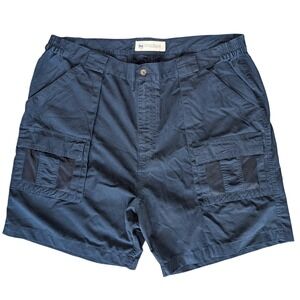 Wind River 44W Navy Blue Big & Tall Cargo Shorts 100% Cotton Summer